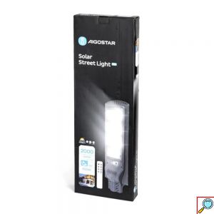 Aigostar LED Ηλιακό Φωτιστικό Κήπου με Αισθητήρα LED/200W/3,2V Αδιάβροχη Προστασία IP65 6500K και Τηλεχειριστήριο