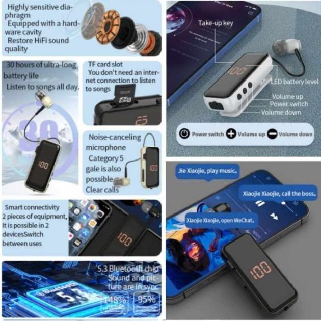 Ακουστικό Handsfree Πέτου με Bluetooth, Αυτονομία έως 30 Ώρες & Τεχνολογία Noise Cancelling 