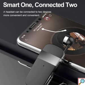 Ακουστικό Bluetooth Handsfree In-Ear με Δυνατότητα Σύνδεησης 2 Συσκευών & Κλιπ - Fineblue