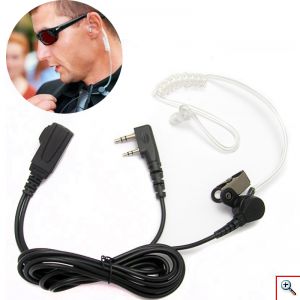 Ακουστικά Handsfree Ασύρματου Spiral Σιλικόνης με Μικρόφωνο Πέτου & Πλήκτρο PTT για PMR Midland TALK LINE