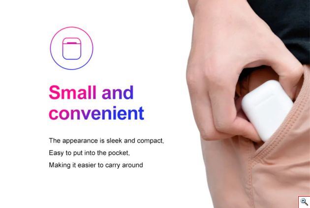 Ασύρματα Ακουστικά Αφής Bluetooth 5.0 με Αυτόματη Σύνδεση Pop-up στο Κινητό, Ασύρματη Φόρτιση, Μικρόφωνο - Handsfree Earphones χωρίς Καλώδιο