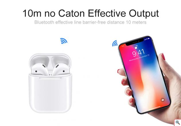 Ασύρματα Ακουστικά Αφής Bluetooth 5.0 με Αυτόματη Σύνδεση Pop-up στο Κινητό, Ασύρματη Φόρτιση, Μικρόφωνο - Handsfree Earphones χωρίς Καλώδιο