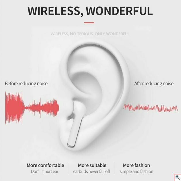 Ασύρματα Ακουστικά Αφής Bluetooth 5.0 με Αυτόματη Σύνδεση Pop-up στο Κινητό, Ασύρματη Φόρτιση, Μικρόφωνο - Handsfree Earphones χωρίς Καλώδιο