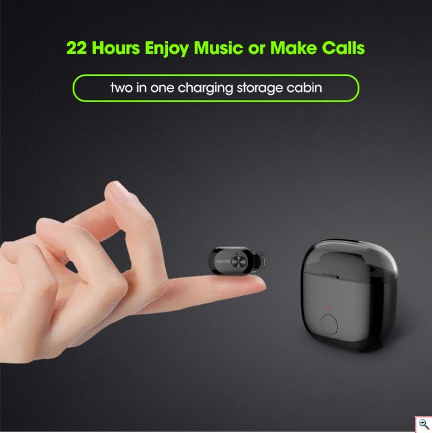 Mini Bluetooth Ασύρματο Ακουστικό Handsfree με Θήκη Φόρτισης / Μεταφοράς Ucomx - Smart Bussiness Wireless Headset