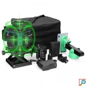 Αλφάδι Laser 4D 16 Γραμμών Πράσινης Δέσμης Max Light – Αυτορρυθμιζόμενο, Αδιάβροχο IP54 με 2 Μπαταρίες Λιθίου