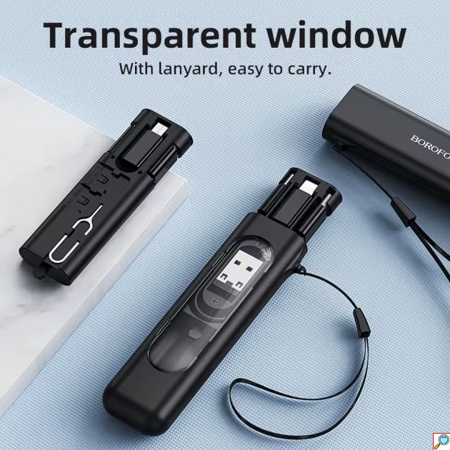 All-In-One Φορητό Πολυλειτουργικό Σετ Καλωδίων PD 60W Ταχείας Φόρτισης - BOROFONE