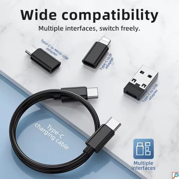 All-In-One Φορητό Πολυλειτουργικό Σετ Καλωδίων PD 60W Ταχείας Φόρτισης - BOROFONE