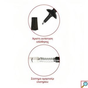 Αναδιπλούμενο Μπαστούνι Πεζοπορίας Ορειβασίας - Αντικραδασμικό με Ρυθμιζόμενο Λουρί Καρπού - 65-135 cm