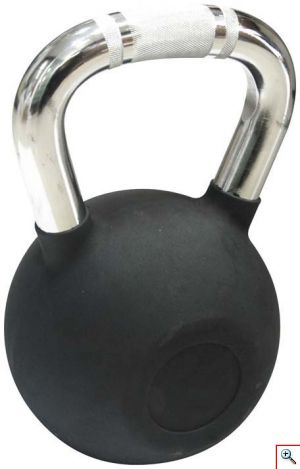 Kettlebell Με Επένδυση Λάστιχου Και Αντιολισθητική Λαβή Χρωμίου 4Κg Amila®