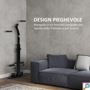 Αναδιπλούμενη Στατική Πεταλιέρα με Κυλίνδρους Μασάζ Μαύρη