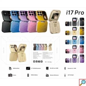Αναδιπλούμενο Κινητό Τηλέφωνο i17 Pro με 2 Κάρτες Sim, Bluetooth & Κάμερα 0.08MP