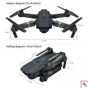 Αναδιπλούμενο Μικρό Drone Κιτ Με Τηλεχειριστήριο 4 Καναλιών, 1080p, Με App, Γυροσκόπιο 6 αξόνων, SKY-97 Foldable Mini Drone Set