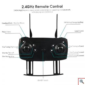 Αναδιπλούμενο Μικρό Drone Κιτ Με Τηλεχειριστήριο 4 Καναλιών, 1080p, Με App, Γυροσκόπιο 6 αξόνων, SKY-97 Foldable Mini Drone Set