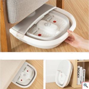 Αναδιπλούμενο, Θερμαινόμενο Ποδόλουτρο, 500W, με Λαβή Μεταφοράς, Συσκευή Καθαρισμού & Μασάζ για τα Πόδια Πτυσσόμενη RZ-71