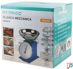 Αναλογική Επιτραπέζια Ζυγαριά 10kg Με Υποδιαίρεση 50gr με Μεταλλικό Μπολ ARRANGO AB49674