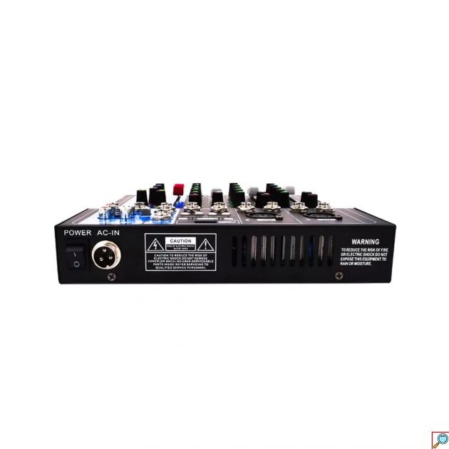 Αναλογική Κονσόλα Μιξαρίσματος USB, Bluetooth για DJ & Καραόκε 4 Καναλιών Andowl Μαύρο