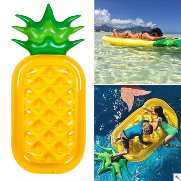 Μεγάλο Φουσκωτό Στρώμα Ανανάς Θαλάσσης - Πισίνας 190 x 90cm - Pineappler Inflatable Water Floating Row