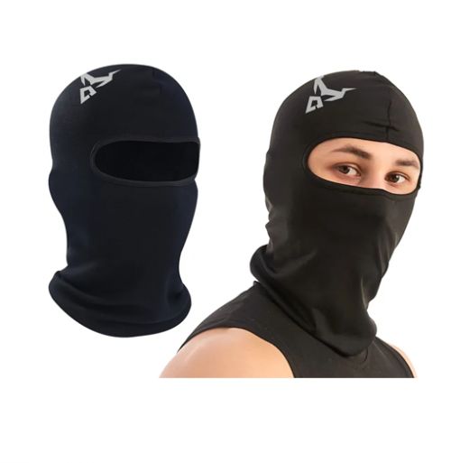 Αναπνεόμενη Ελαστική Balaclava Unisex με Οπές Moto Centric, Μαύρη