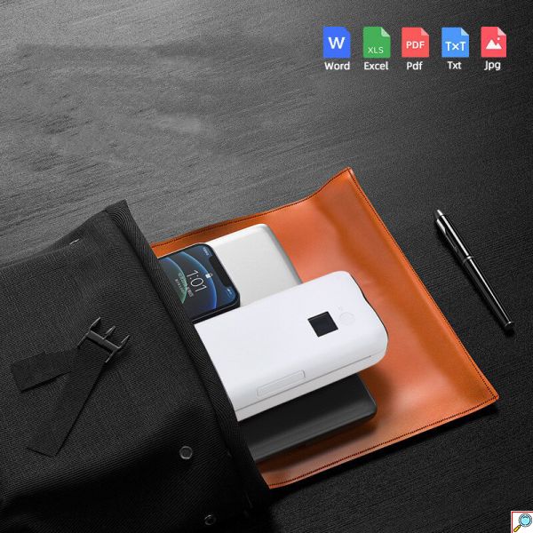 Φορητός Θερμικός Εκτυπωτής Α4 203dpi με Bluetooth & USB - Λευκός