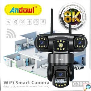 Andowl WiFi PTZ IP Κάμερα Ασφαλείας 8K με Τριπλό Φακό και Νυχτερινή Όραση