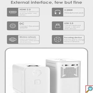 Andowl Mini Projector – LED Προβολέας 4K με Ενσωματωμένα Ηχεία και Υψηλή Ανάλυση