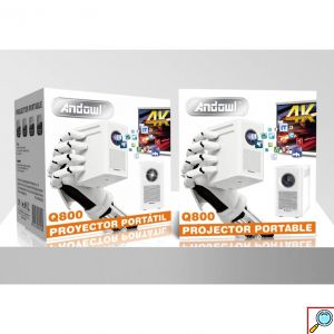 Andowl Mini Projector – LED Προβολέας 4K με Ενσωματωμένα Ηχεία και Υψηλή Ανάλυση