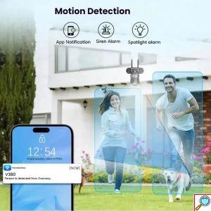 Κάμερα Ασφαλείας 4G PTZ IP 8K με Τριπλό Φακό και Νυχτερινή Όραση Andowl