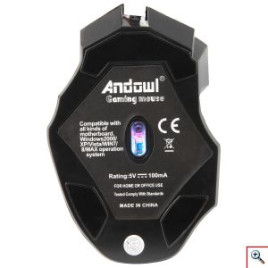 Andowl® Ενσύρματο Gaming Ποντίκι Εργονομικό με 7 Πλήκτρα & Εναλλασσώμενες Ρυθμίσεις DPI Q-802