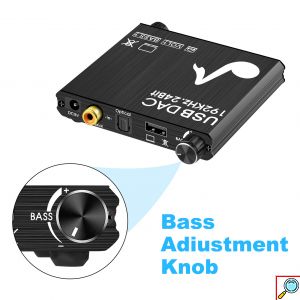 Andowl Μετατροπέας Ψηφιακού σε Αναλογικό Ήχου Coaxial / Toslink / USB - A Female σε RCA Female
