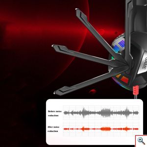 Andowl® LED Ενσύρματα Gaming Ακουστικά Κεφαλής με USB, 2 Jacks & Μικρόφωνο - On-ear Wired Headset - Headphones