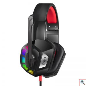 Andowl® LED Ενσύρματα Gaming Ακουστικά Κεφαλής με USB, 2 Jacks & Μικρόφωνο - On-ear Wired Headset - Headphones