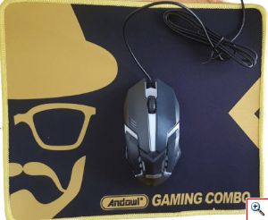 Gaming Πληκτρολόγιο & Ποντίκι Andowl Q-JP004 Gaming Combo 4 In 1 RGB