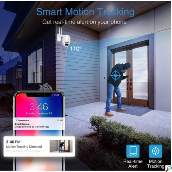  Αδιάβροχη FULL HD IP Wi-Fi Κάμερα με Φακό 3.6 mm με Ανιχνευτή Κίνησης - ANDOWL Q-S2000 