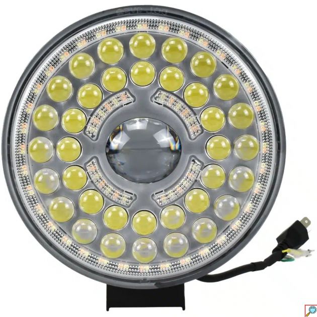 Andowl Στρογγυλός Προβολέας Αυτοκινήτου LED 12V 44W 18cm με Λευκό Φωτισμό – Μαύρο 