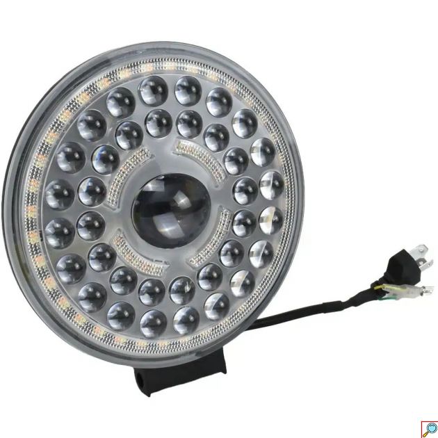 Andowl Στρογγυλός Προβολέας Αυτοκινήτου LED 12V 44W 18cm με Λευκό Φωτισμό – Μαύρο 