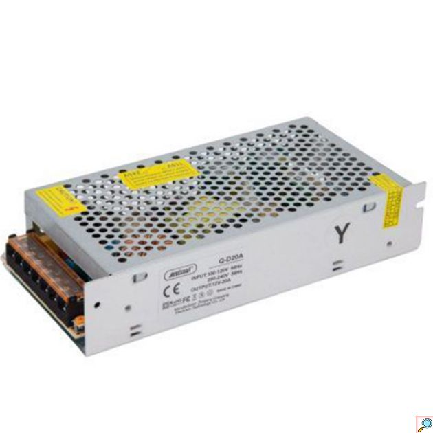 Andowl Τροφοδοτικό LED Ισχύος 300W με Τάση Εξόδου 12V Q-D20A - Power Box