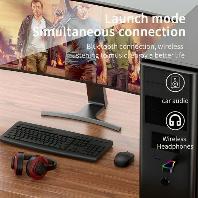 Bluetooth 5.0 Receiver USB με Διπλή Θύρα Εξόδου TX RX