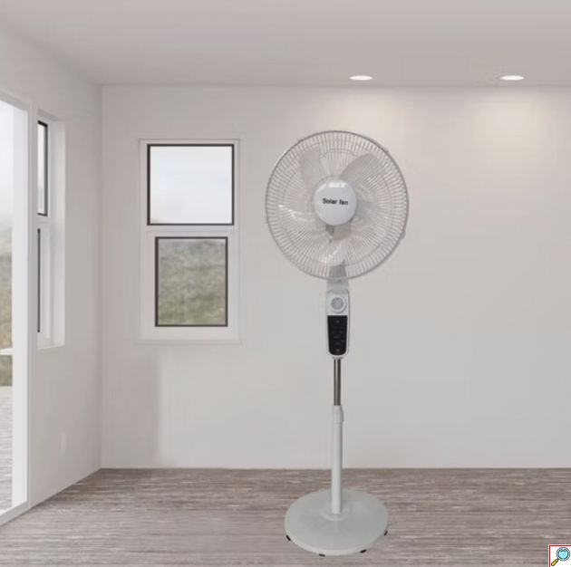 Ορθοστάτης Ανεμιστήρας 16'' Solar Fan – Ηλιακή Φόρτιση και Τηλεχειριστήριο - Επαναφορτιζόμενος, Φωτοβολταϊκό Πάνελ