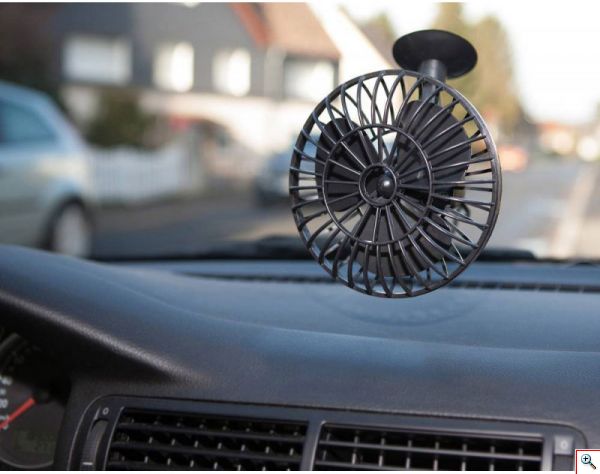Μίνι Ανεμιστήρας Αυτοκινήτου με Βεντούζα - Mini Car Fan with Suction Cup