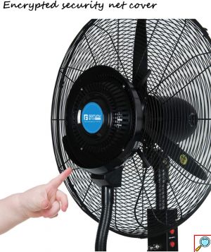 Φορητός Βιομηχανικός Φυγοκεντρικός Ανεμιστήρας Υδρονέφωσης 65 cm - Με 3 Πτερύγια και Ροδάκια