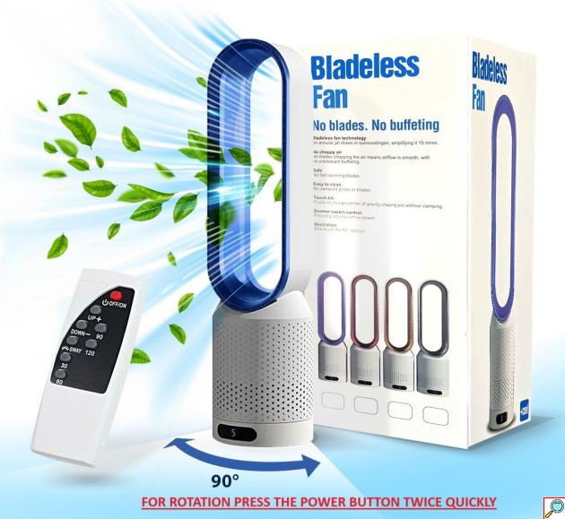 Ανεμιστήρας Πύργος Χωρίς Πτερύγια 51cm με Τηλεχειριστήριο