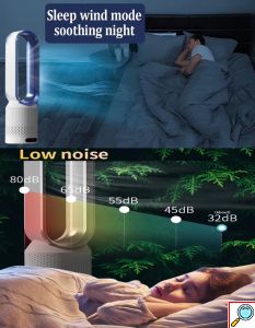 Ανεμιστήρας Πύργος χωρίς Πτερύγια 57cm με Τηλεχειριστήριο & Καθαρισμό Αέρα - Ιδανικός για Σπίτι & Γραφείο - Arrango