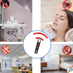 Επαναφορτιζόμενος Ανιχνευτής Συσκευών Παρακολούθησης Σήματος Βομβητή, Σήματος LED, Κρυφών Καμερών, Εντοπισμού GPS με Ρυθμίσεις Ευαισθησίας & LED Οθόνη