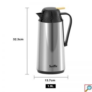 Ανοξείδωτη Κανάτα Θερμός 1900ml με Καπάκι και Λαβή