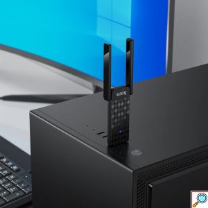 Αντάπτορας WiFi Hoco HI34 WiFi 6 USB 600Mbps Dual Band με 2 Κεραίες