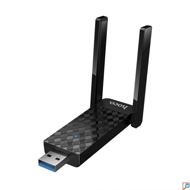 Αντάπτορας WiFi Hoco HI34 WiFi 6 USB 600Mbps Dual Band με 2 Κεραίες