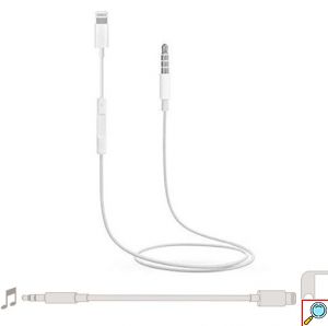 Καλώδιο Αντάπτορας Lightning σε 3.5mm AUX Audio Adapter Cable 1m - Λευκό