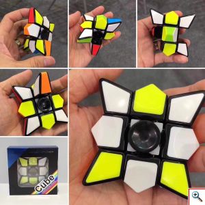 Anti Stress Spinner Fidget Μαγικός Κύβος του Ρούμπικ 5,5 x 2cm