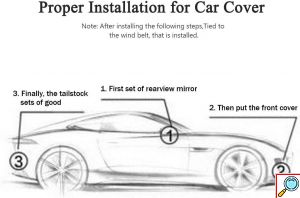 Αντιανεμική Αδιάβροχη Κουκούλα Αυτοκινήτου με Υποδοχή για Καθρέπτες M 450 x 175 x 150 cm Novsight – Γκρι