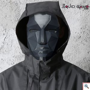 Αποκριάτικη Μάσκα 3D Εκπροσώπου Από Το Squid Game, Μαύρη Μάσκα Cosplay Από το Παιχνίδι Του Καλαμαριού, Squid Game Boss Mask, OEM